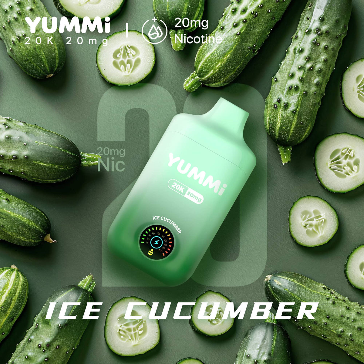 cucumber vape YUMMI 20K Disposable Ice Cucumber