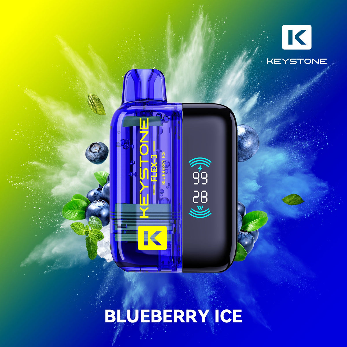 Keystone Flex-3 Pod 68K Starter Kit Blueberry Ice - Spin Vape – Spin vape
