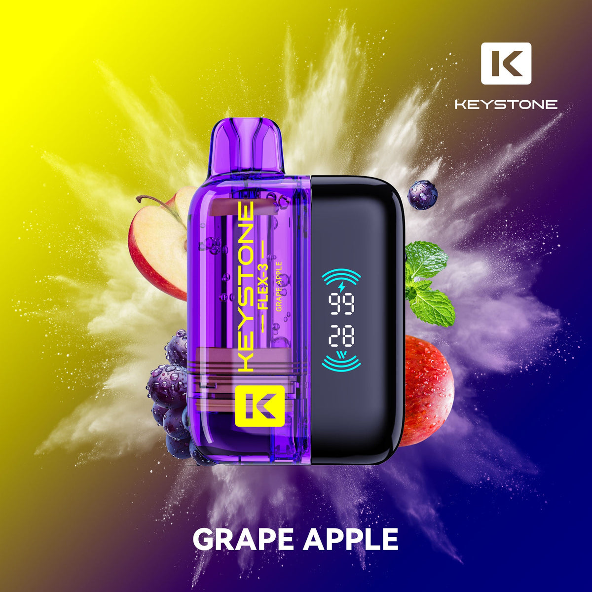 Keystone Flex-3 Pod 68K Starter Kit Grape Apple - Spin Vape – Spin vape