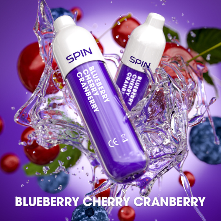 Spin 1500 Disposable Vape - Blueberry Cherry Cranberry