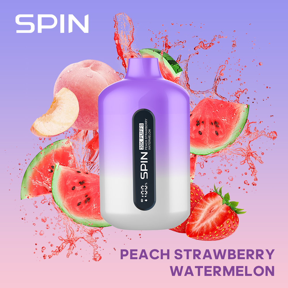 Spin 30K (30000) Disposable Vape Peach Strawberry Watermelon