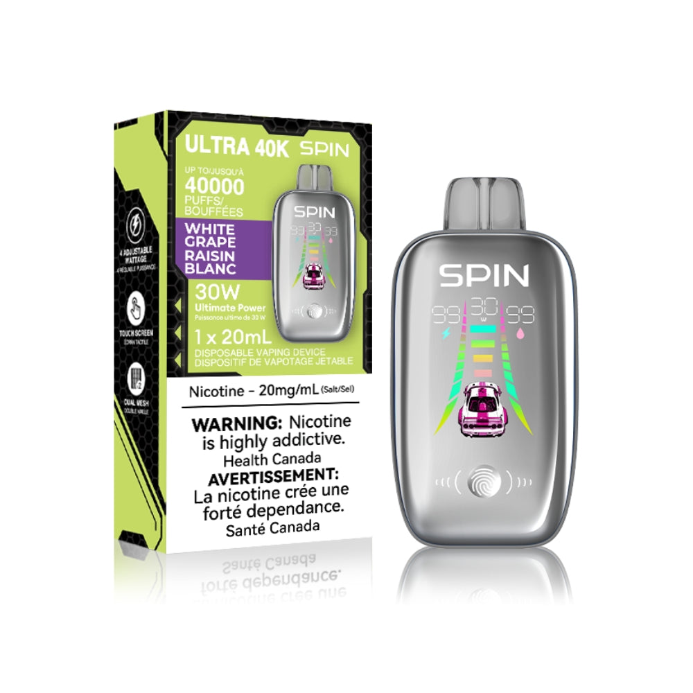 Spin Ultra 40K (40000) Disposable Vape White Grape