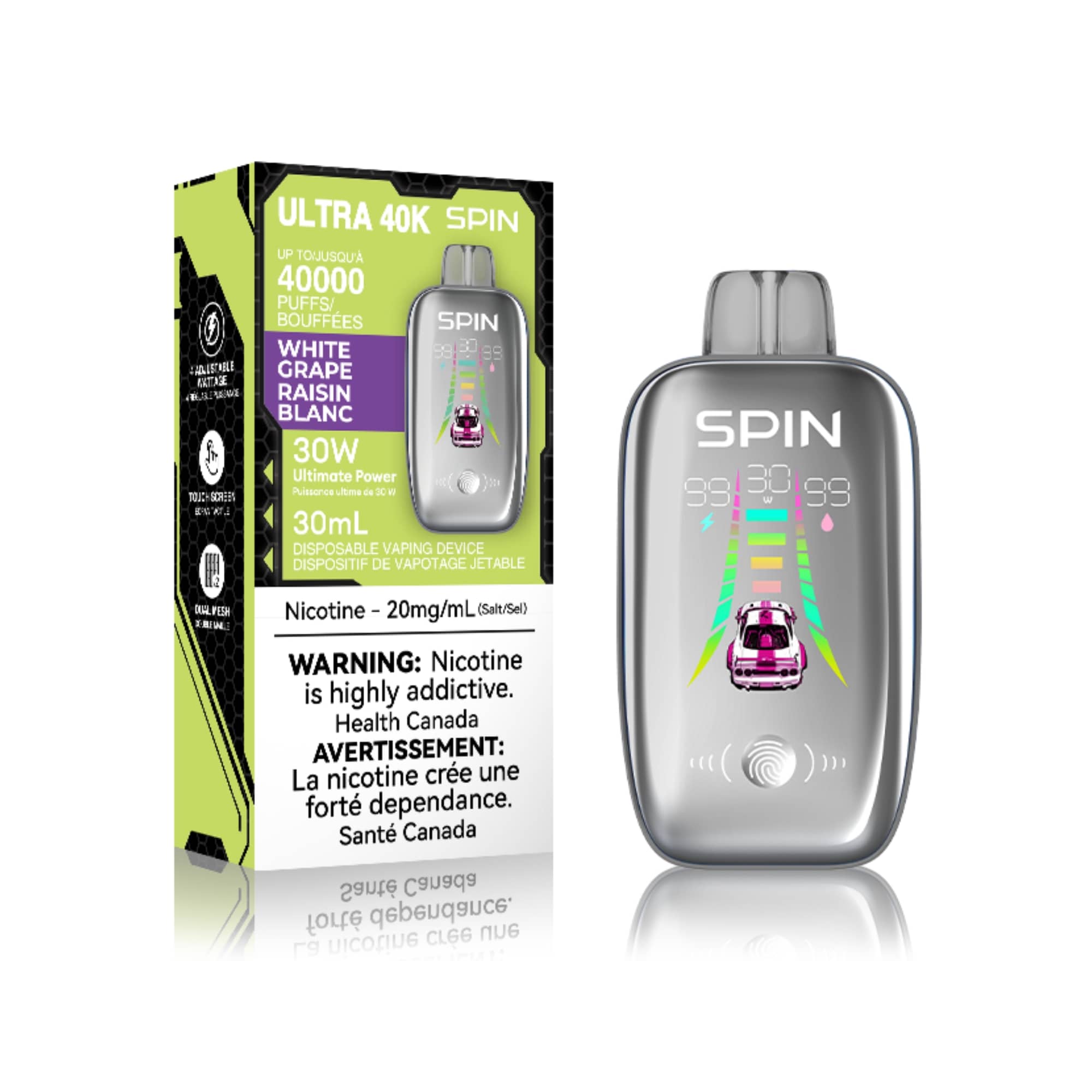 Spin Ultra 40K (40000) Disposable Vape White Grape