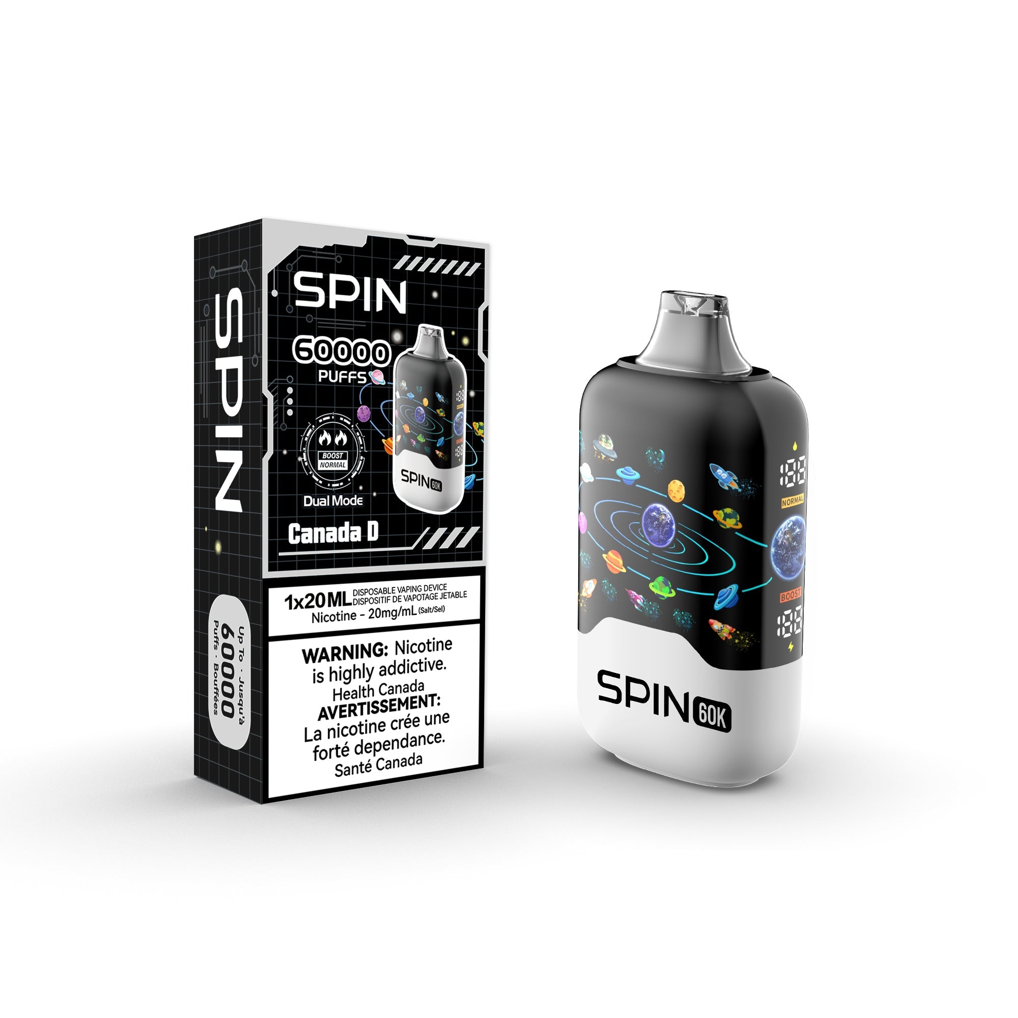 Spin 60K (60000) Disposable Vape Canada D
