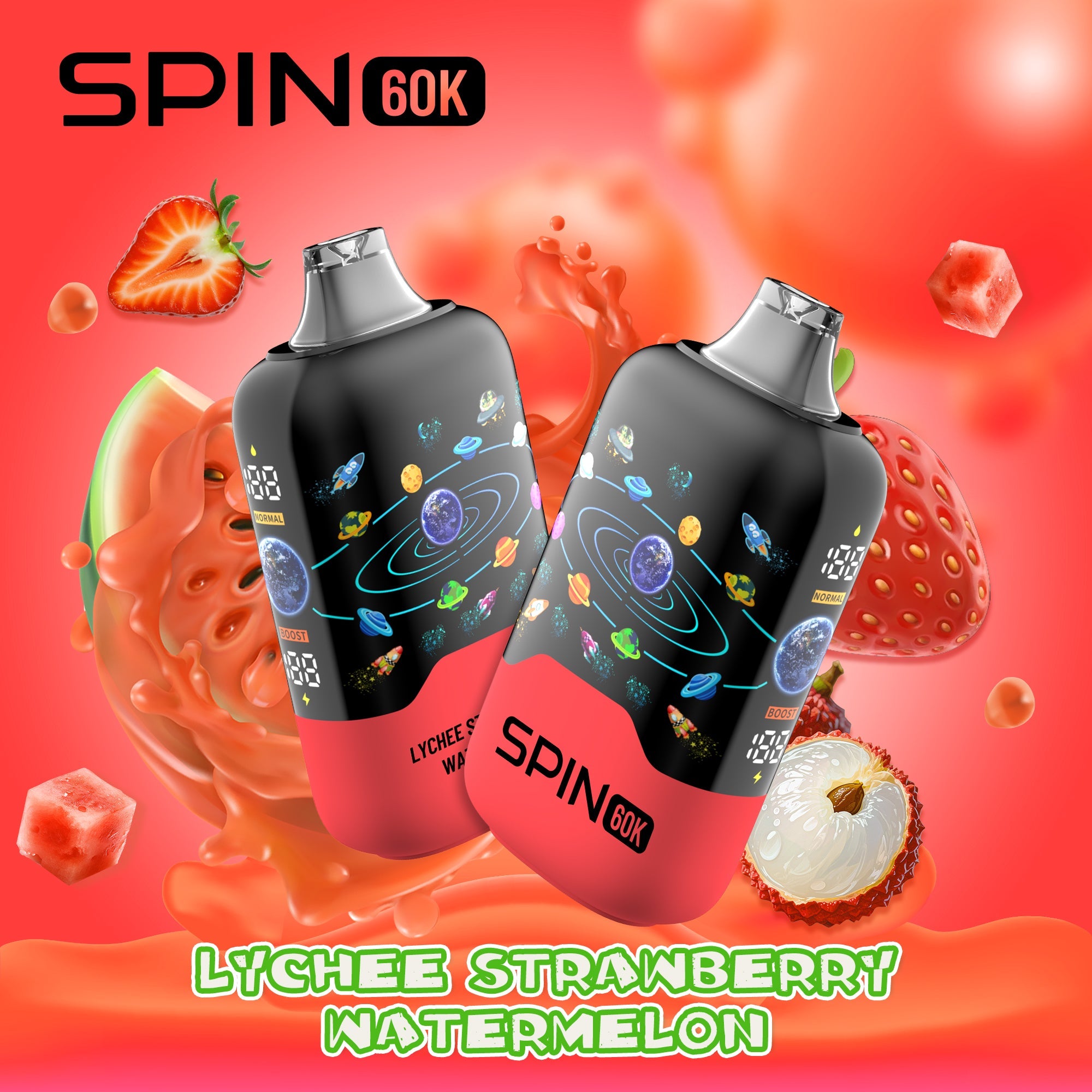 Spin 60K Disposable Vape Lychee Strawberry Watermelon - Spin Vape Spin vape Spin 60K Disposable Vape Lychee Strawberry Watermelon - Spin Vape Spin vape