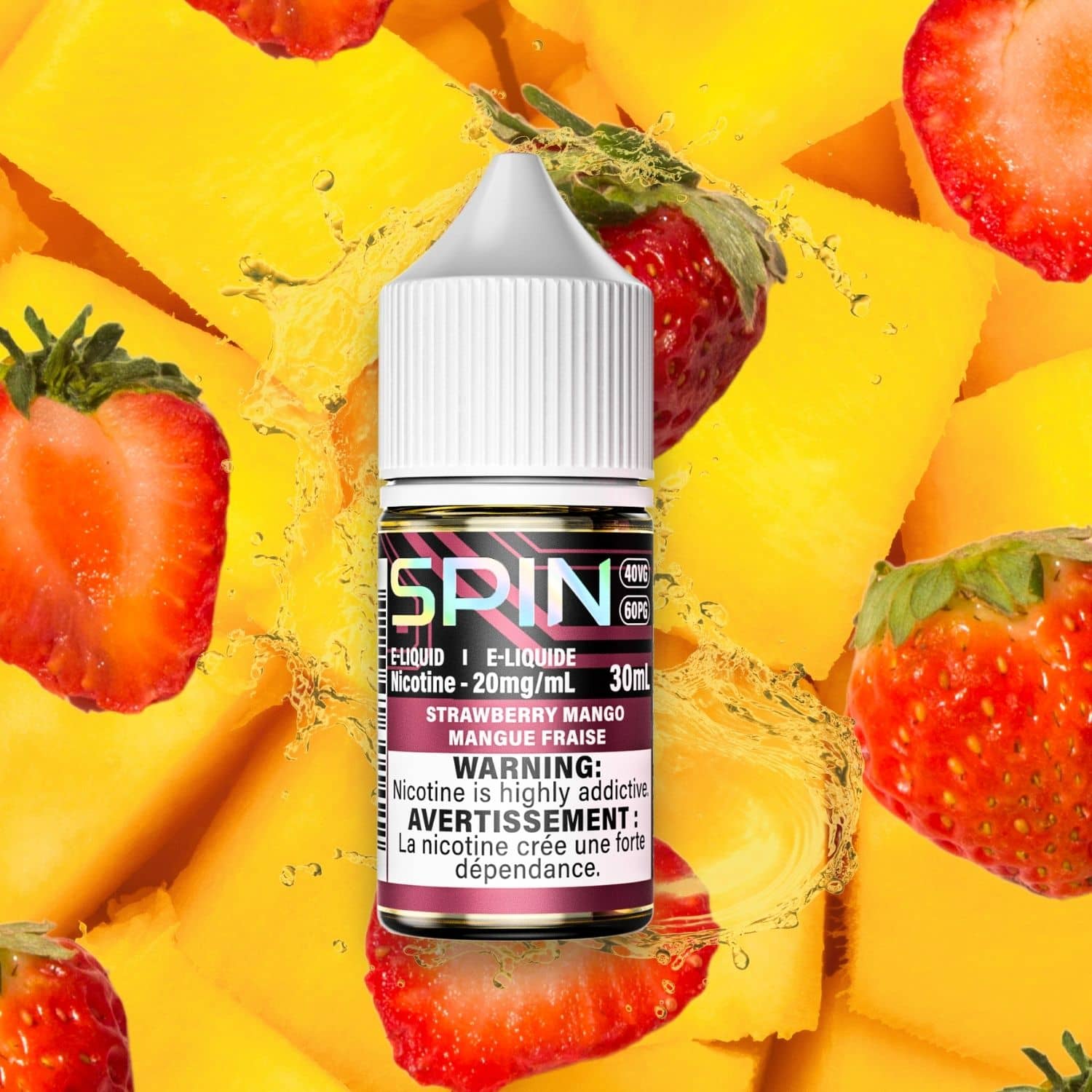 Spin E-Liquid Salt Strawberry Mango - Spin Vape Spin vape Spin E-Liquid Salt Strawberry Mango - Spin Vape Spin vape