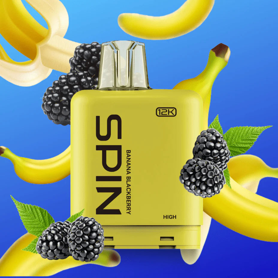 Spin Fizz X Pod 12000 Puffs Vape Banana Blackberry