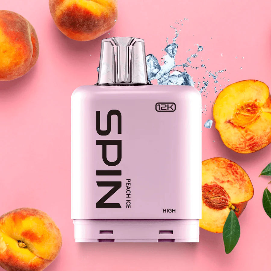 Spin Fizz X Pod 12000 Puffs Vape Peach Ice