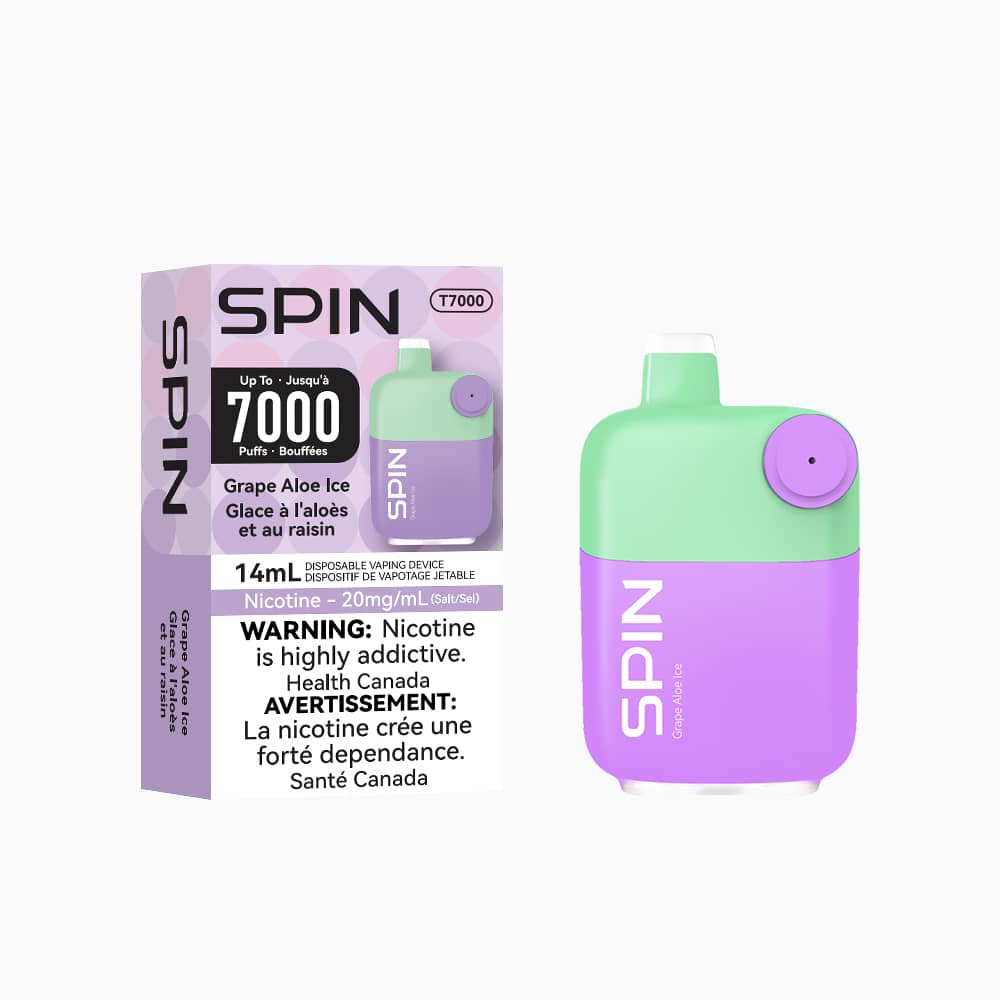 Spin T7000 Disposable Vape Grape Aloe Ice