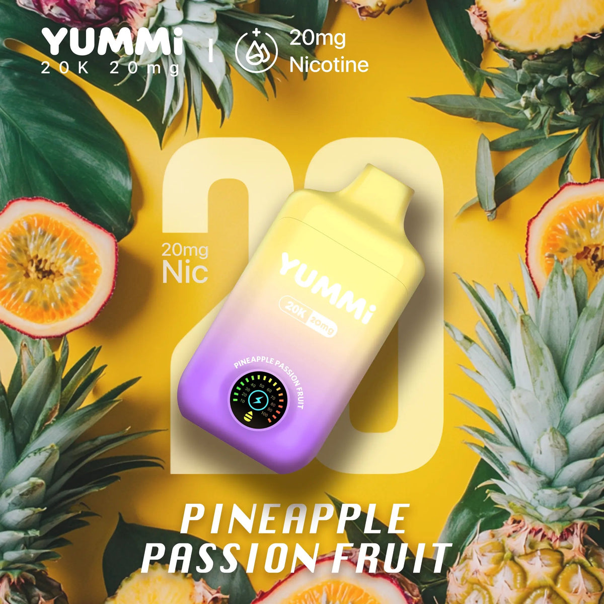 Pineapple Raspberry Vape YUMMI 20K Disposable Vape Pineapple Passion Fruit - Spin Vape – Spin vape